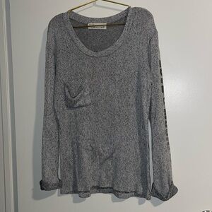 Vintage Havana Brand Sweater Gray Long Sleeve Medium Love & Music Sleeve Detail